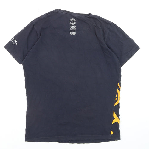 Crosshatch Men's Black Graphic Print T-Shirt Size S
