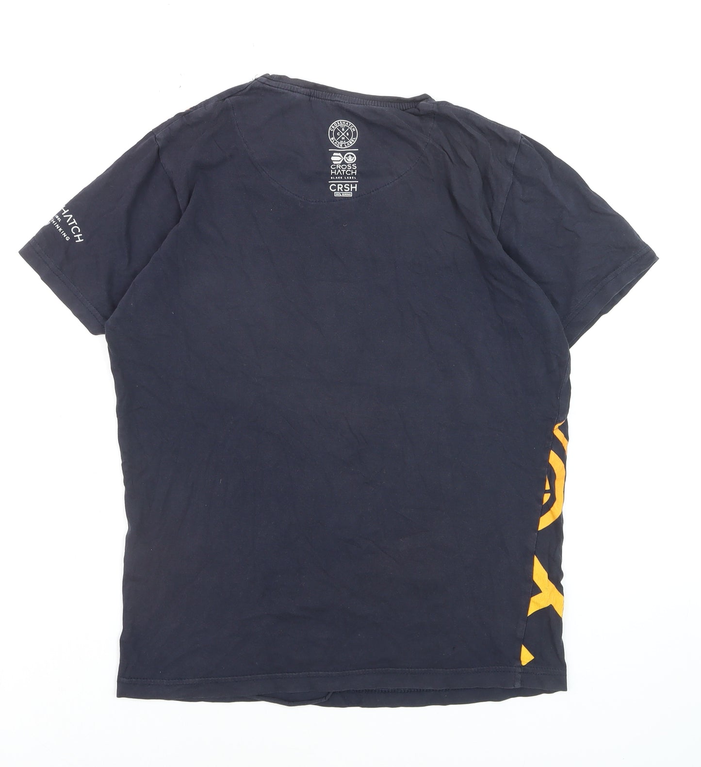 Crosshatch Men's Black Graphic Print T-Shirt Size S