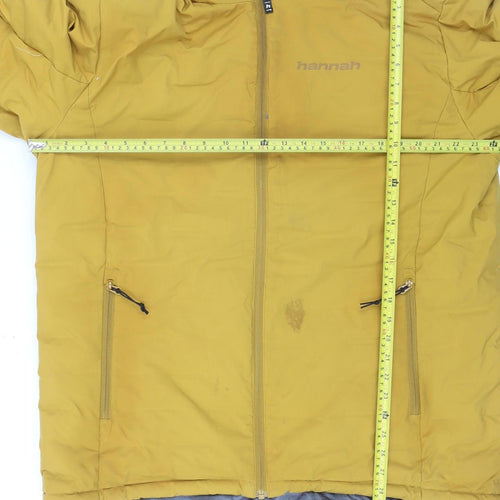 Hannah Mens Yellow XL Hooded Puffer Jacket 550 Down Winter Coat