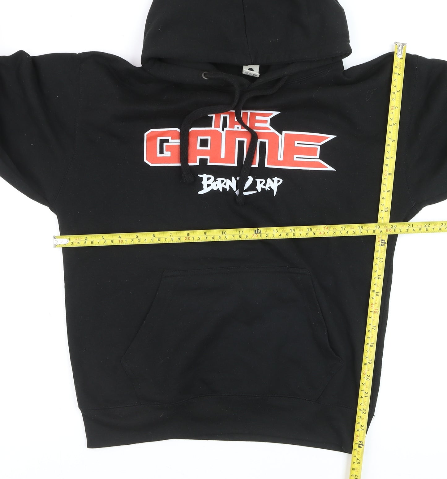 Club Classic Men's Black Born 2 Rap Pullover Hoodie M Graphic Print