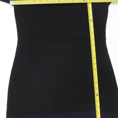 Monsoon Women’s Black Colourblock Knit Shift Dress Size 12