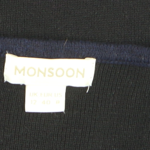 Monsoon Women’s Black Colourblock Knit Shift Dress Size 12