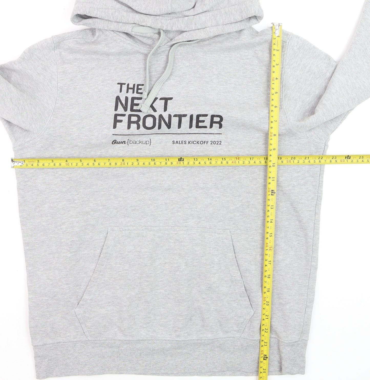 The North Face Men’s Grey Pullover Hoodie M Fleece Cotton Blend