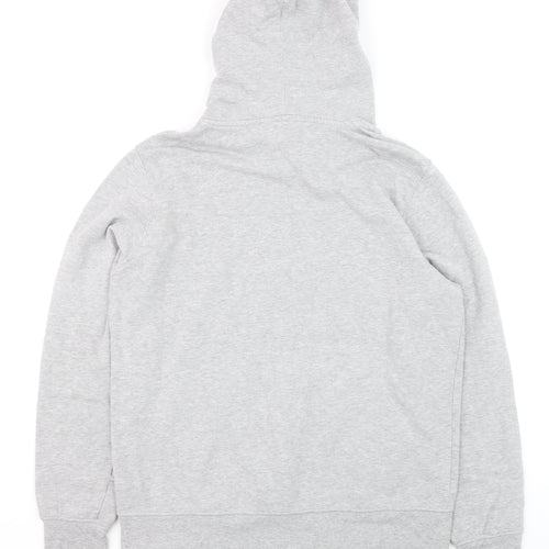 The North Face Men’s Grey Pullover Hoodie M Fleece Cotton Blend