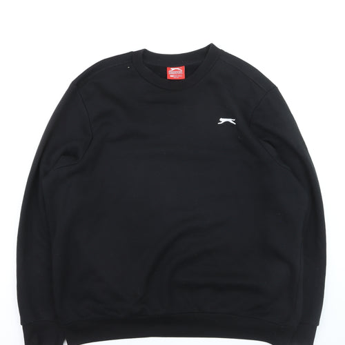 Slazenger Men's Black XL Pullover Sweatshirt Crew Neck Fleece