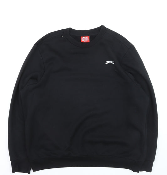 Slazenger Men's Black XL Pullover Sweatshirt Crew Neck Fleece