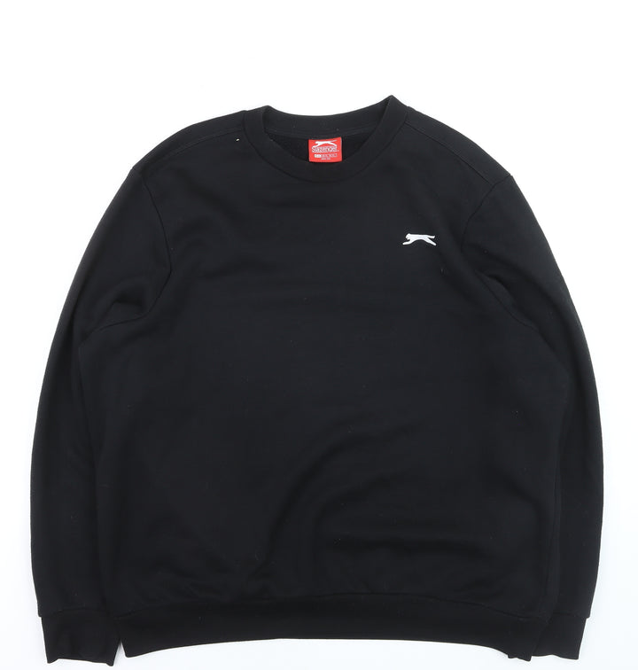 Slazenger Men's Black XL Pullover Sweatshirt Crew Neck Fleece