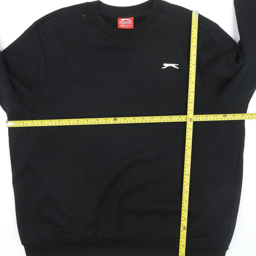 Slazenger Men's Black XL Pullover Sweatshirt Crew Neck Fleece
