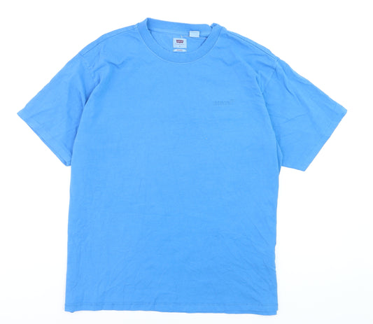 Levi's Mens Blue Relaxed Fit Crew Neck Cotton T-Shirt Size L