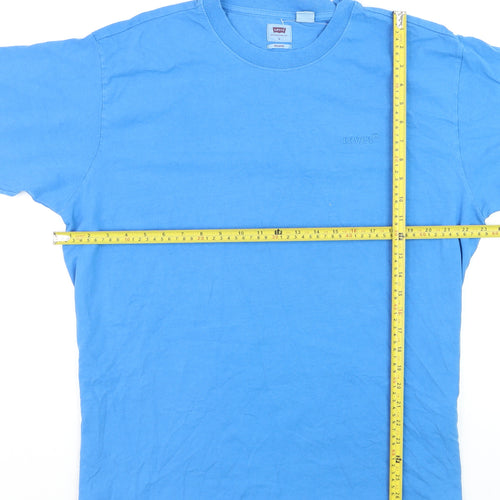 Levi's Mens Blue Relaxed Fit Crew Neck Cotton T-Shirt Size L