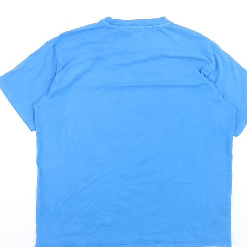 Levi's Mens Blue Relaxed Fit Crew Neck Cotton T-Shirt Size L