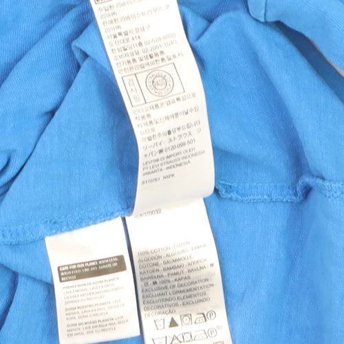 Levi's Mens Blue Relaxed Fit Crew Neck Cotton T-Shirt Size L