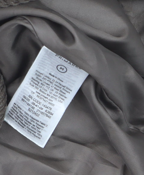 Primark Women Brown Quilted Short Jacket Size M Casual Quilted Style
