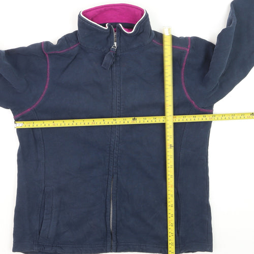 Lazy Jacks Women’s Blue Cotton Zip Jacket Size 10