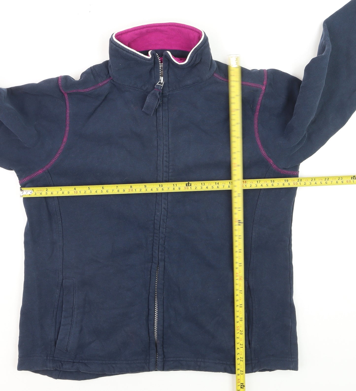 Lazy Jacks Women’s Blue Cotton Zip Jacket Size 10