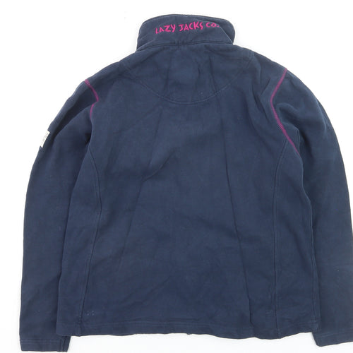 Lazy Jacks Women’s Blue Cotton Zip Jacket Size 10