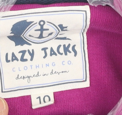 Lazy Jacks Women’s Blue Cotton Zip Jacket Size 10