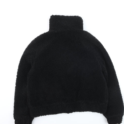 Primark Women’s Black L Bomber Jacket Fleece Full Zip Casual