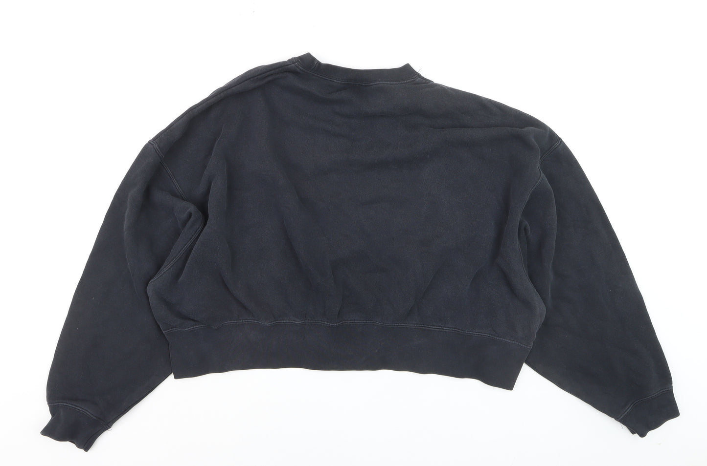 Nike Women's Black Small Pullover Sweatshirt Crew Neck Logo Classic Fit