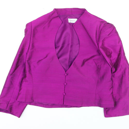 Condici Women's Purple Silk Long Sleeve Wrap Blouse Size 18