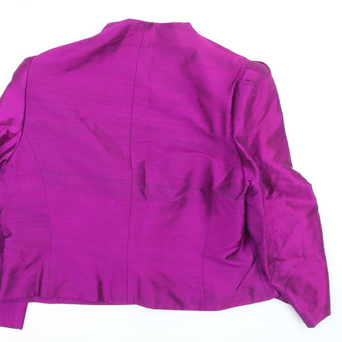 Condici Women's Purple Silk Long Sleeve Wrap Blouse Size 18