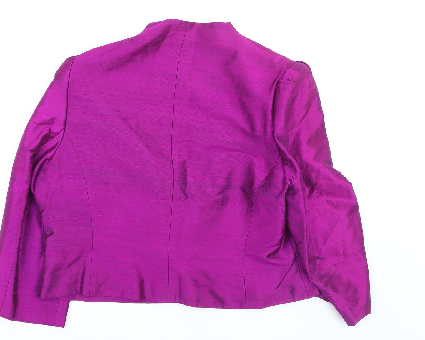 Condici Women's Purple Silk Long Sleeve Wrap Blouse Size 18