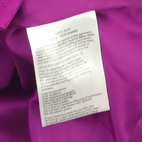 Condici Women's Purple Silk Long Sleeve Wrap Blouse Size 18