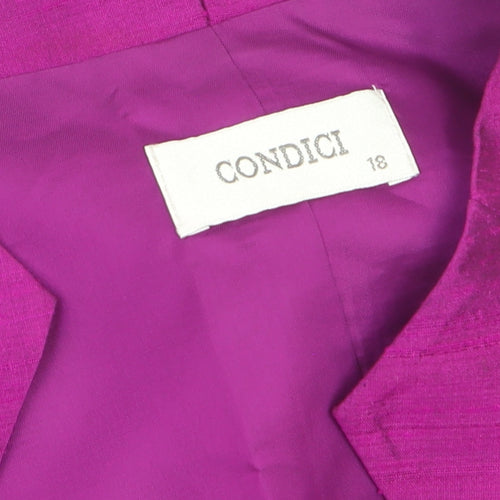 Condici Women's Purple Silk Long Sleeve Wrap Blouse Size 18