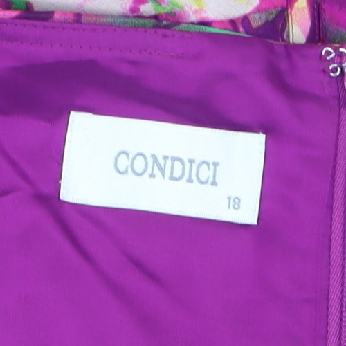 Condici Women’s Multicoloured Size 18 Bodycon Knee Length Dress