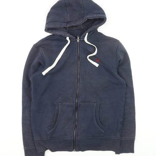 Crew Clothing Company Men's Blue Full Zip Hoodie Size S