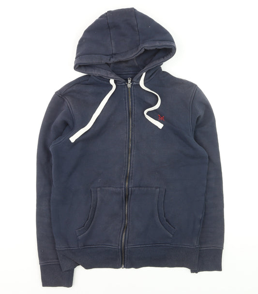 Crew Clothing Company Men's Blue Full Zip Hoodie Size S