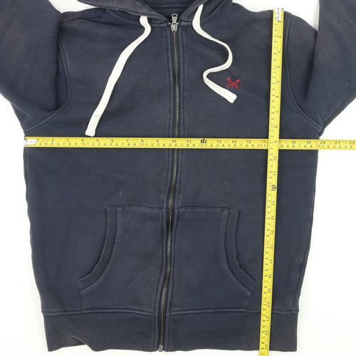 Crew Clothing Company Men's Blue Full Zip Hoodie Size S