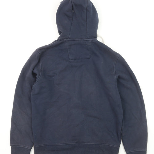 Crew Clothing Company Men's Blue Full Zip Hoodie Size S