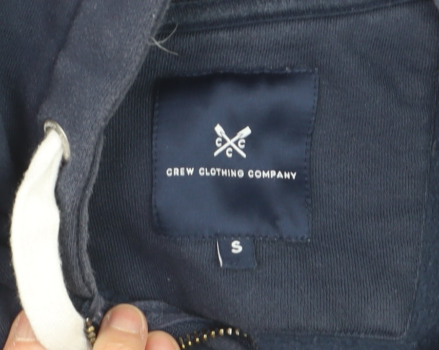 Crew Clothing Company Men's Blue Full Zip Hoodie Size S