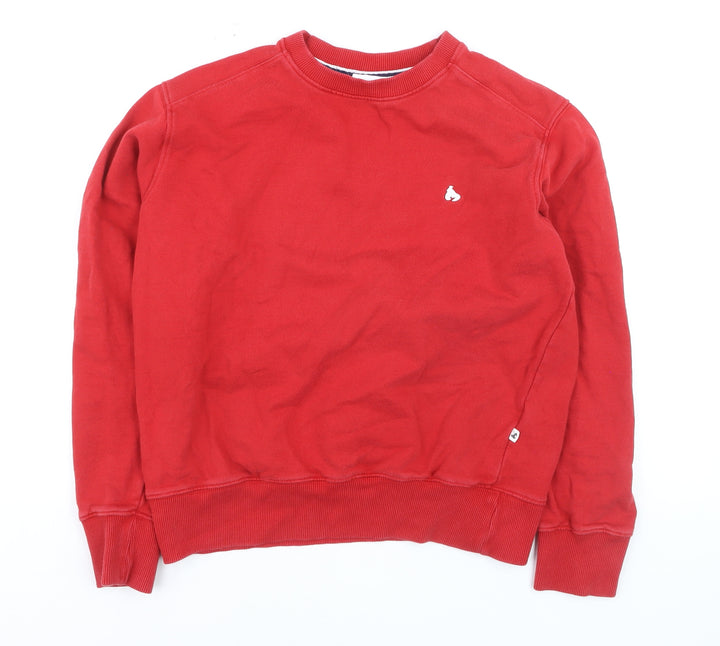 Money Women Red Crew Neck Pullover Sweatshirt L Cotton Blend