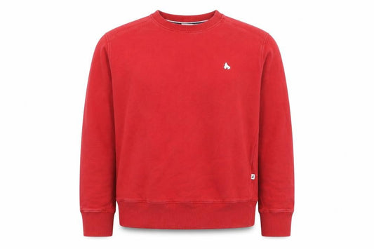 Front view of Money Women Red Crew Neck Pullover Sweatshirt L Cotton Blend