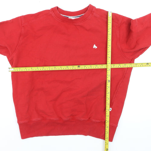 Money Women Red Crew Neck Pullover Sweatshirt L Cotton Blend