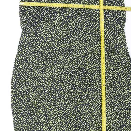 Jacques Vert Women Blue Polka Dot Sheath Dress Size 18