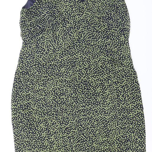 Jacques Vert Women Blue Polka Dot Sheath Dress Size 18