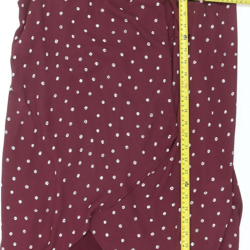 Jacques Vert Women Red Polka Dot Sheath Dress Size 16 Formal