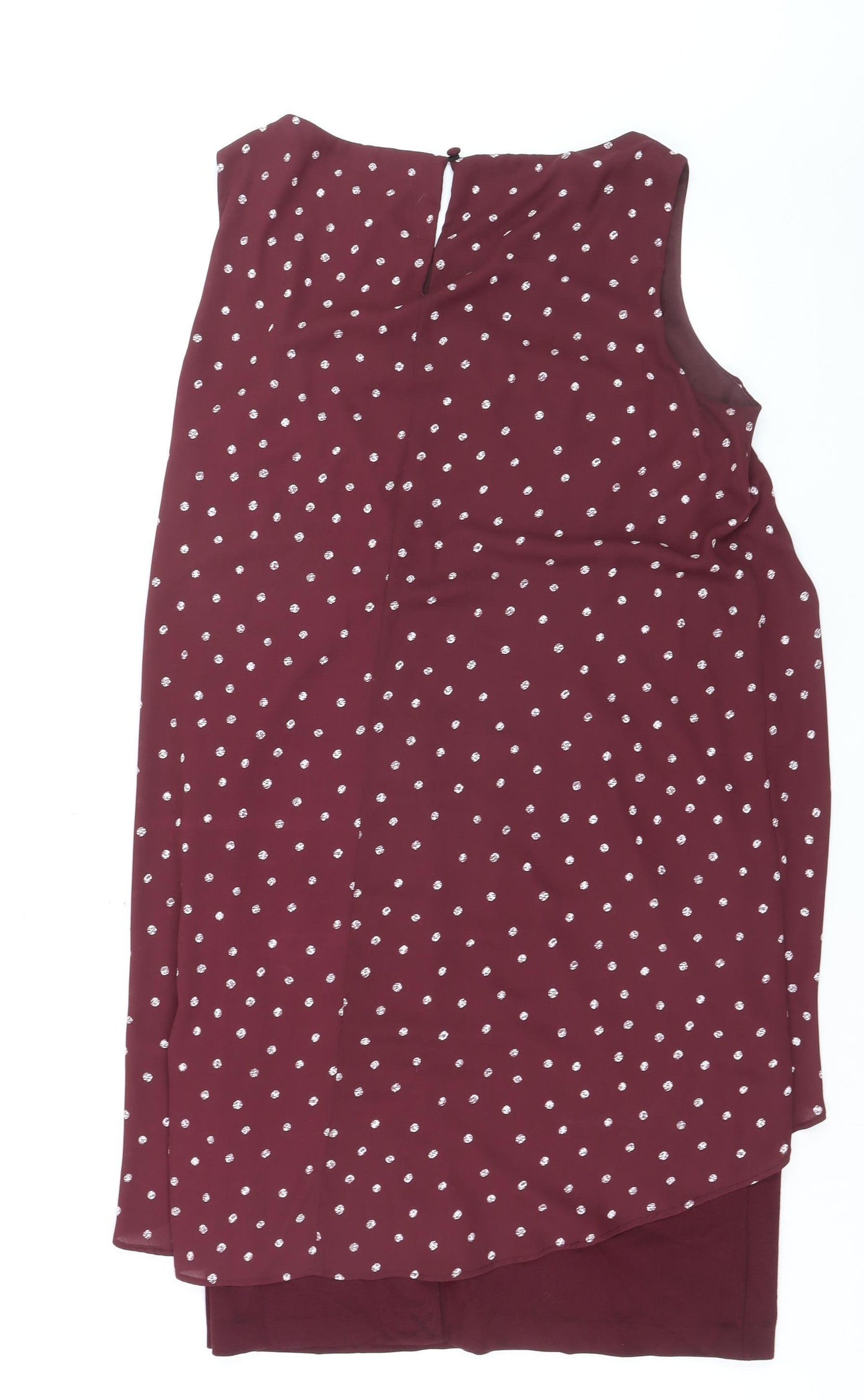 Jacques Vert Women Red Polka Dot Sheath Dress Size 16 Formal