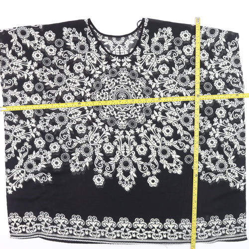 St. Bernard for Dunnes Women’s Black Floral Tunic Blouse Size L