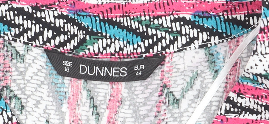 Dunnes Women's Multicoloured Viscose Sleeveless Blouse Size 16