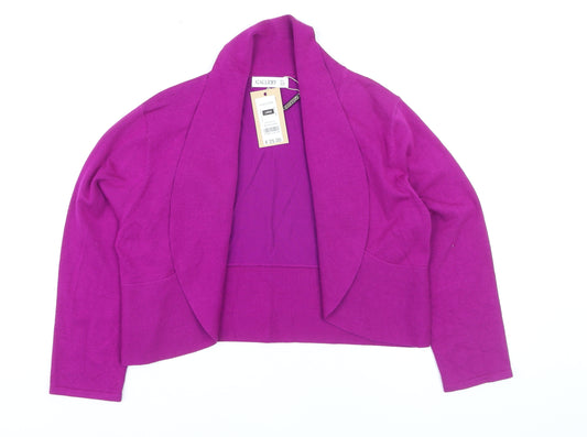 Gallery Women’s Purple Cropped Blazer Jacket Size Large UK 14