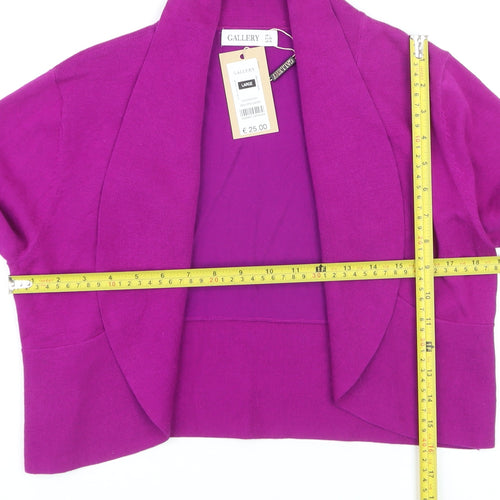 Gallery Women’s Purple Cropped Blazer Jacket Size Large UK 14