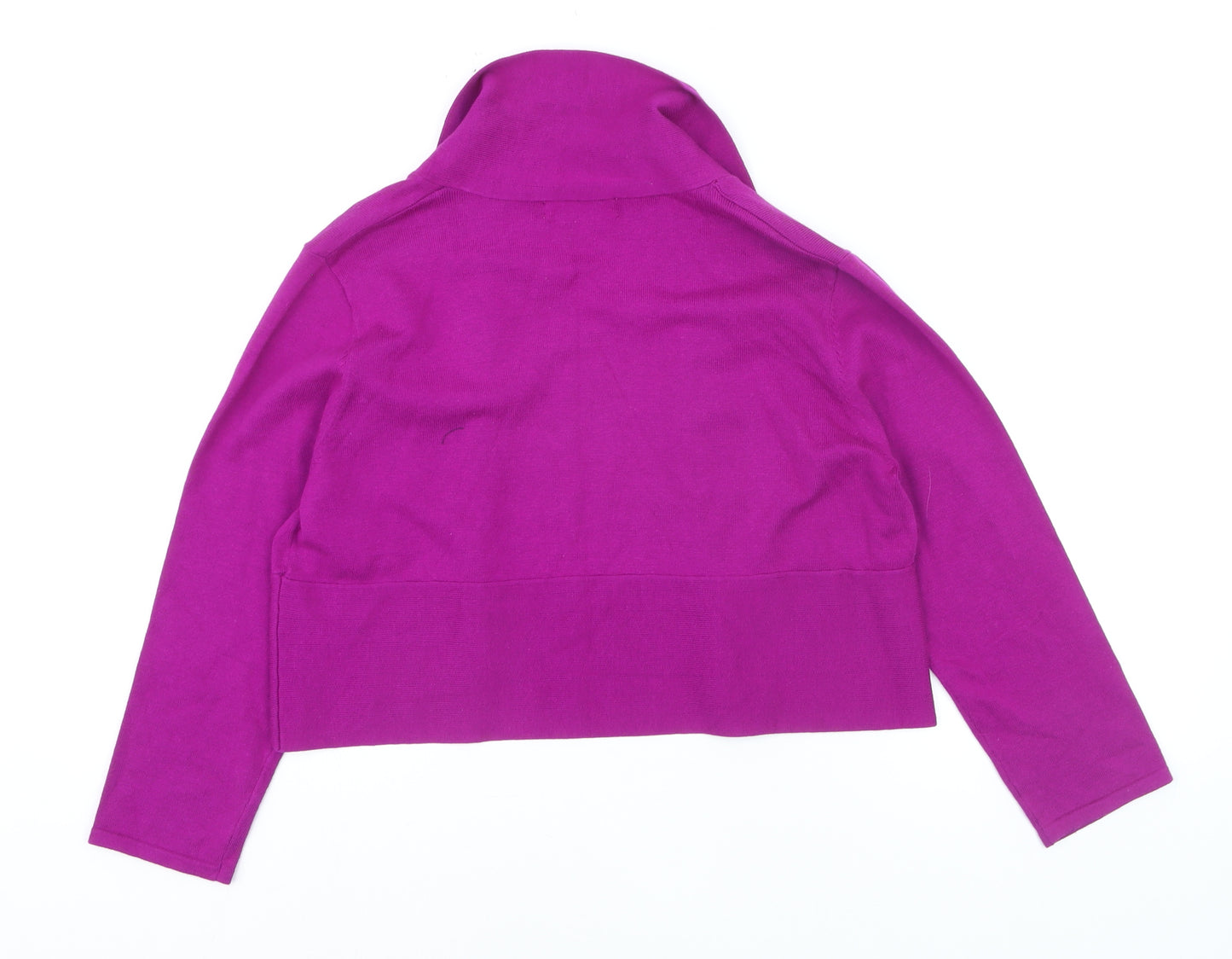 Gallery Women’s Purple Cropped Blazer Jacket Size Large UK 14