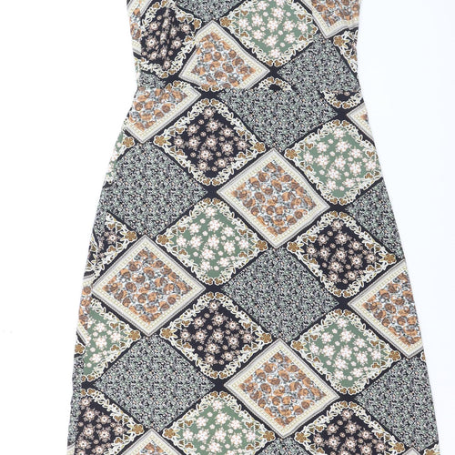 Cider Women's Multicoloured Midi Slip Dress M Bohemian Style