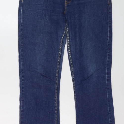 Dunnes Stores Women's Blue Bootcut Jeans Size 14 Regular Denim