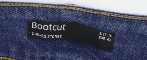 Dunnes Stores Women's Blue Bootcut Jeans Size 14 Regular Denim