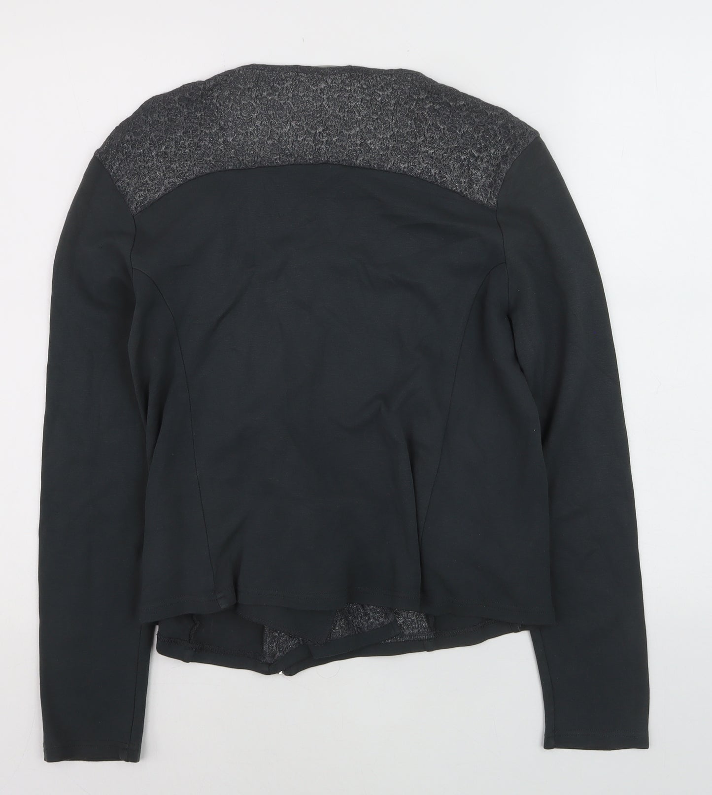 Maloka Women’s Black Full Zip Jumper Size 14 Viscose Knit